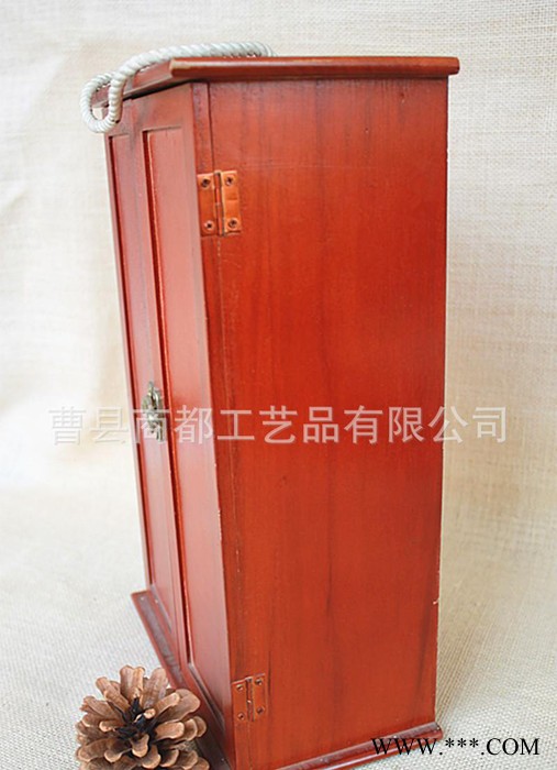 酒盒包装/红酒双支礼盒/喷漆/木质酒盒/红酒盒/桐木图3