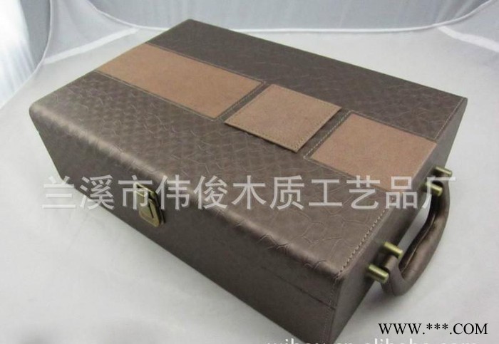 兰溪伟俊新款红酒皮盒/红酒盒图3