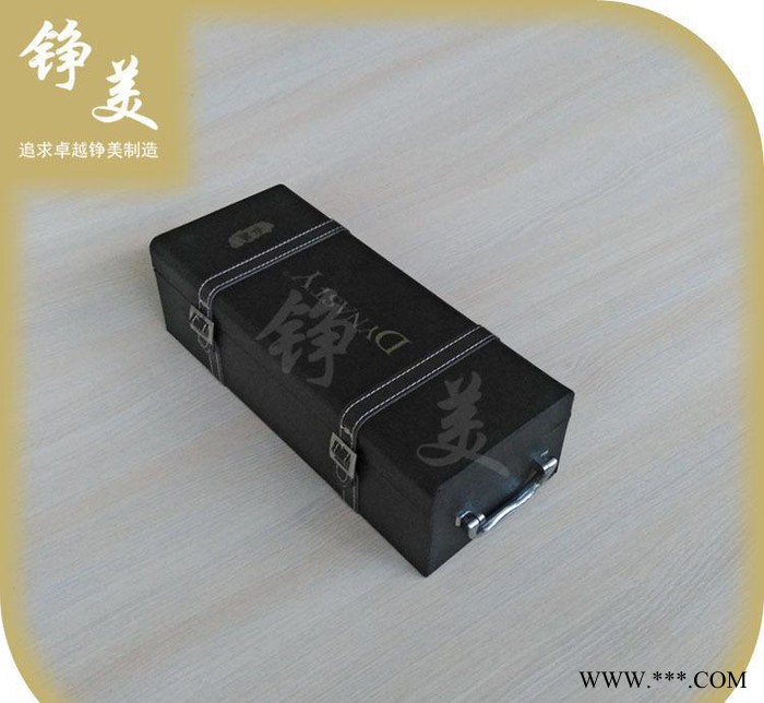 /力荐/红酒盒 精致红酒包装盒 红酒皮盒定做价**好图1
