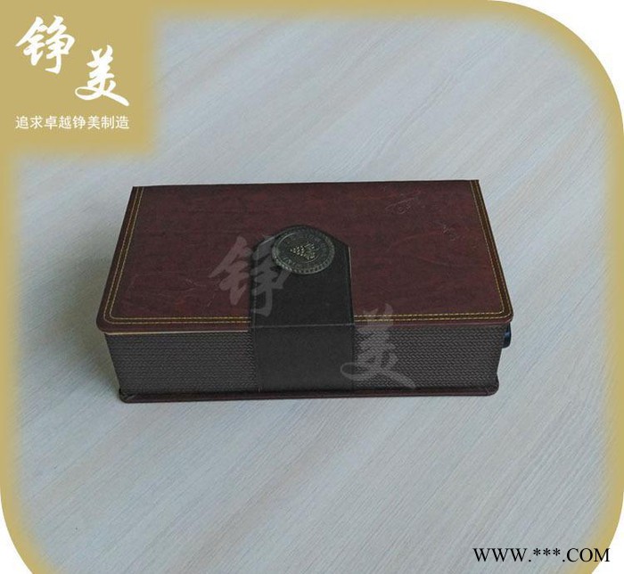 红酒皮质礼盒 双支红酒包装盒 铮美定制 礼品红酒盒图2