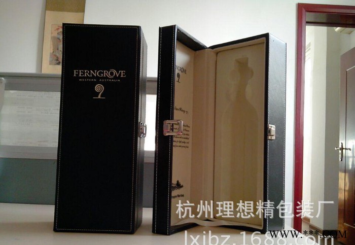 新款 酒盒 皮革 单支 红酒盒 皮盒 红酒包装盒 红酒包装定制图3