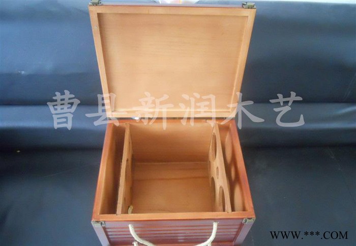 六支红酒盒  红酒包装礼品盒 木制红酒礼盒 仿古红酒曹县木盒图3