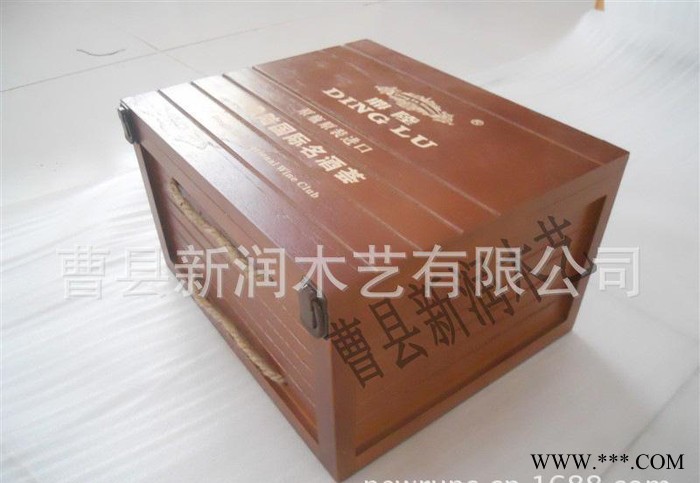六支红酒盒  红酒包装礼品盒 木制红酒礼盒 仿古红酒曹县木盒图2