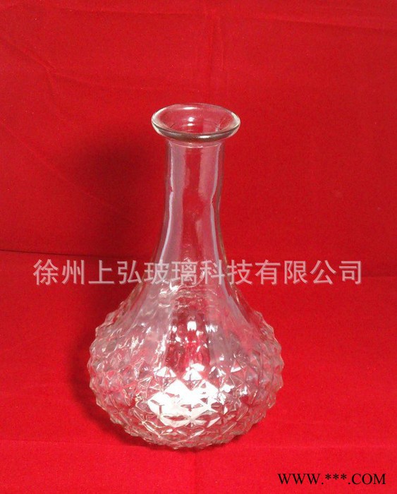 直销  洋酒瓶玻璃瓶 刻花红酒瓶 长颈红酒瓶玻璃瓶图2