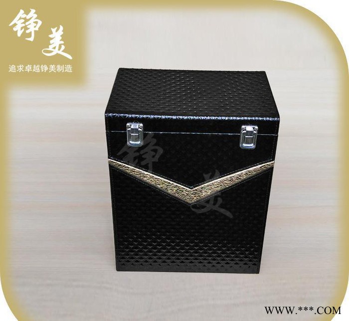 新款黑色钻石纹六只装红酒盒 葡萄酒包装盒 红酒礼盒包装