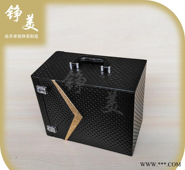 新款黑色钻石纹六只装红酒盒 葡萄酒包装盒 红酒礼盒包装图3