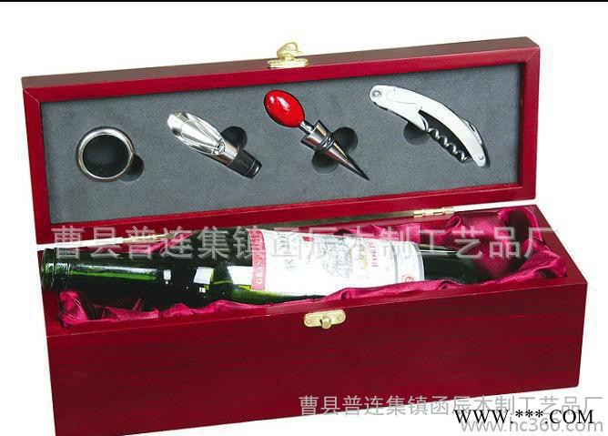 仿古红酒木盒定做单支木质红酒包装松木盒 直销图2
