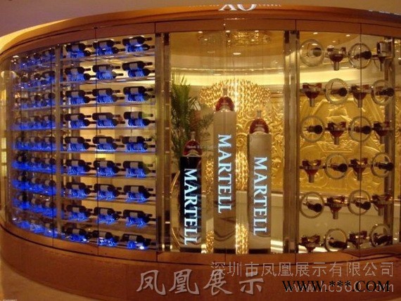 深圳红酒展示柜制作工厂，华信红酒展厅设计，深圳红酒展柜设计，红酒柜批发图2