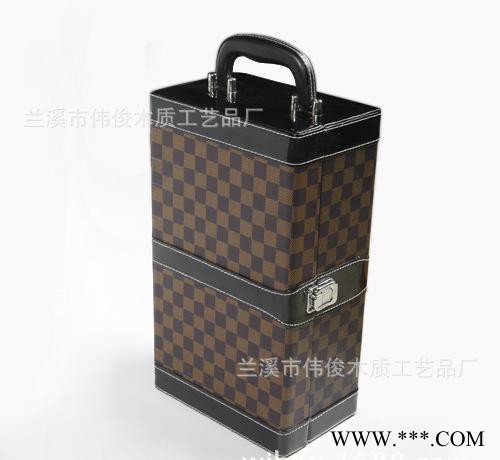 双只红酒皮盒 皮质红酒包装盒图2