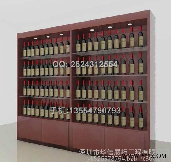 供应红酒展柜订做/酒类展柜/红酒柜制作工厂/深圳展柜厂/华信展柜订做图4