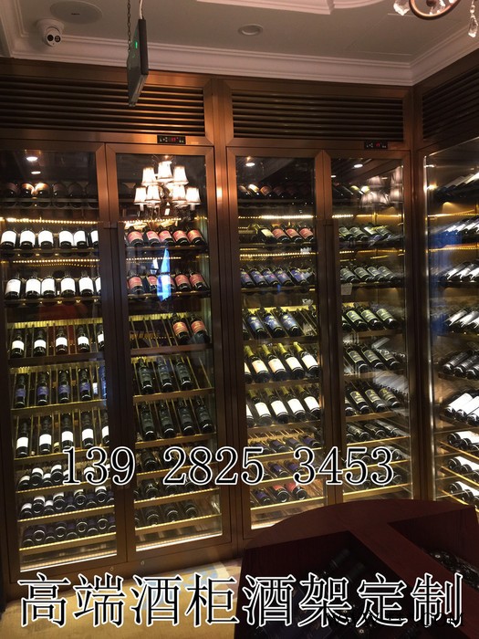 深圳不锈钢恒温酒柜酒店不锈钢常温酒柜酒窖红酒架别墅红酒柜设计定制图4