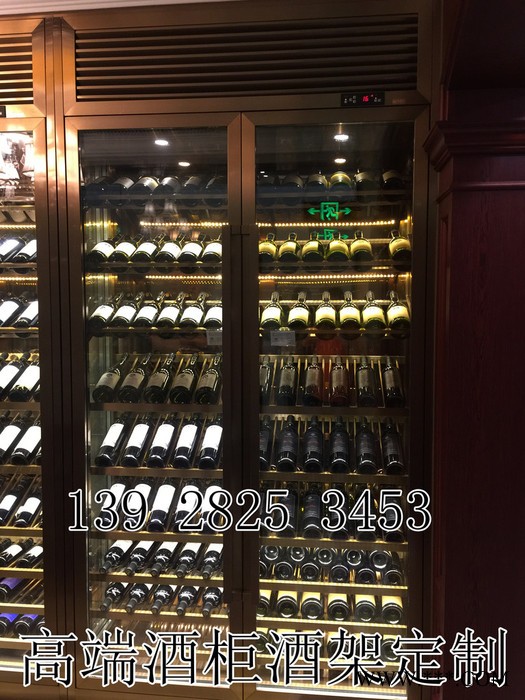 深圳不锈钢恒温酒柜酒店不锈钢常温酒柜酒窖红酒架别墅红酒柜设计定制图2