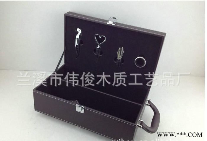 （兰溪伟俊）黑色双只红酒盒图3