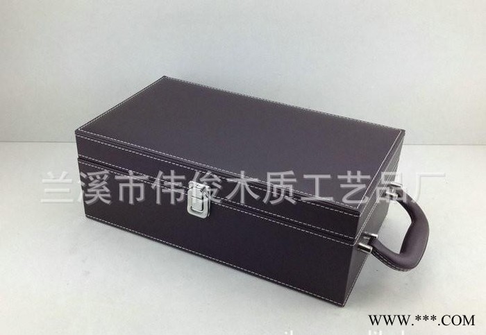（兰溪伟俊）黑色双只红酒盒图2
