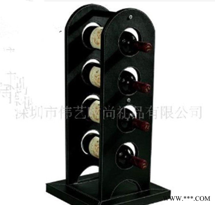 深圳 皮革红酒架 时尚创意红酒柜 酒柜展示架图3