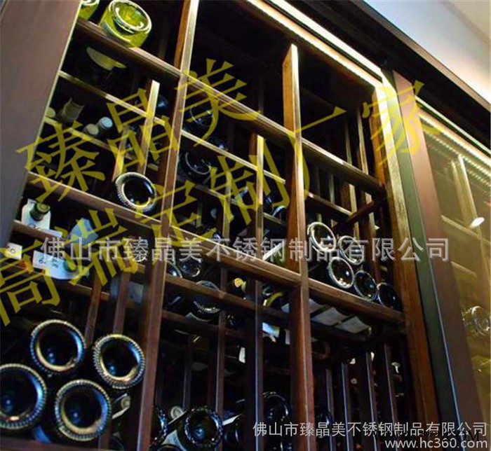 大型超高不锈钢**恒温恒湿红酒柜定制欧式红酒架洋酒架来图加工图2