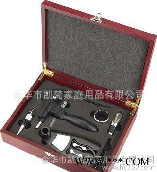 商务红酒开瓶器套装 红酒开瓶器木盒七件套开瓶器图2