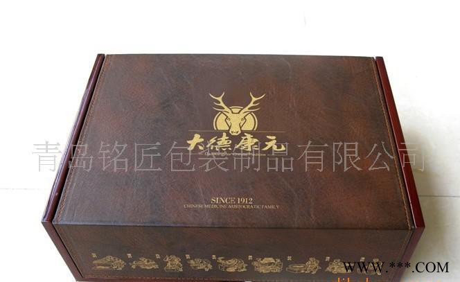 包装盒加工/红酒包装盒/红酒皮盒/松木酒盒/海参盒/图2