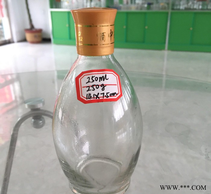 销售各款玻璃瓶 蜂蜜瓶 酱菜瓶**圆大肚 250ml白酒瓶图2