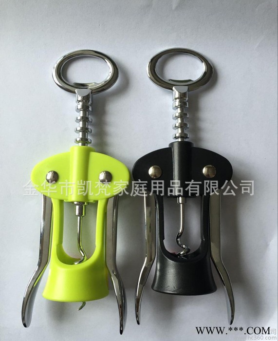 直销简易塑料锌合金红酒开瓶器，天使型翼形红酒拔塞器图3