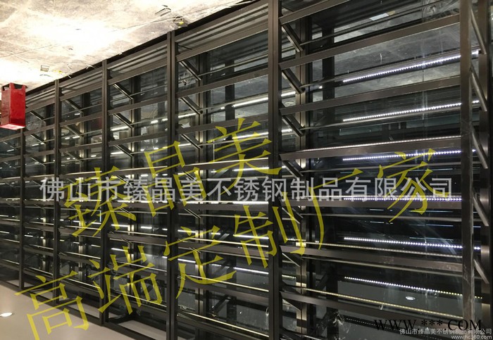 直销家居摆设欧式不锈钢红酒架定制佛山恒温恒湿红酒柜红酒架图3
