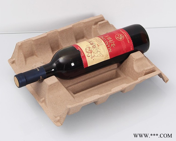 玉蒂 6瓶装平铺红酒托 纸浆红酒托酒垫 3瓶上下两用红酒托盘 纸托内衬  可定制各规格纸浆产品 防震耐压运输专用图7