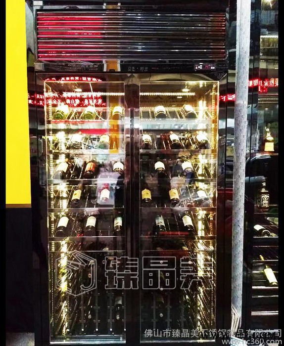 佛山 红酒展示柜 恒温不锈钢酒柜展示柜 不锈钢红酒展示柜定制图3