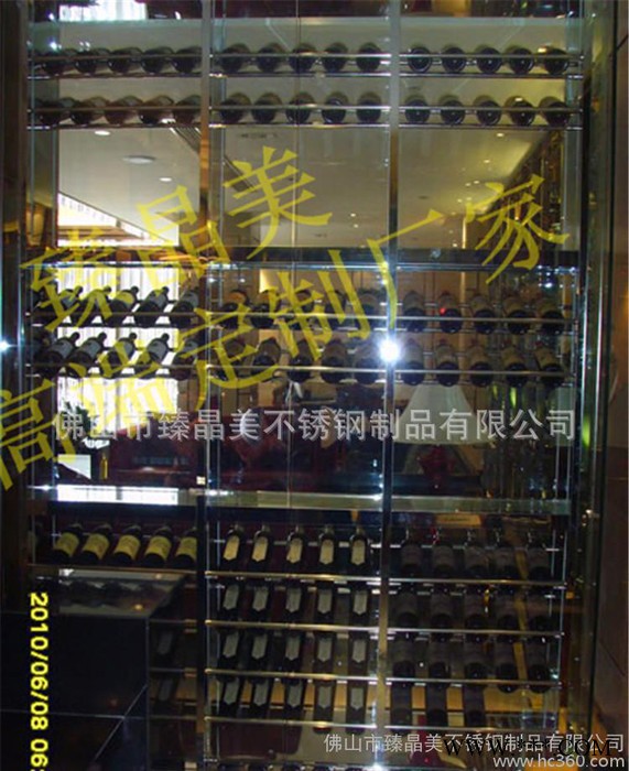 本厂承接酒窖设计装修 红酒酒架 酒窖酒架酒柜 不锈钢酒柜图2