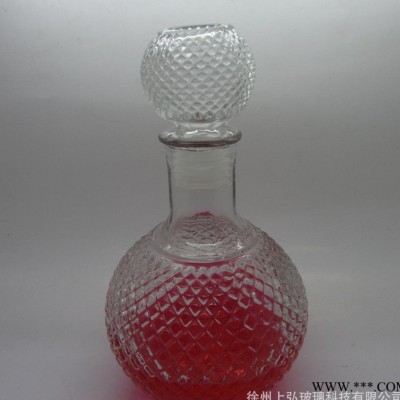 直销  球型红酒瓶 1000ml 威士忌装饰瓶 水晶酒具