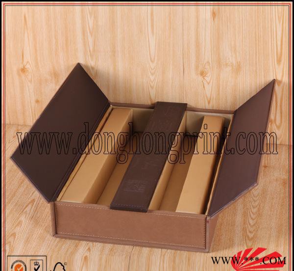 DH2264东鸿厂价直销红酒礼盒定做 皮质红酒礼盒定做 leather box 礼品盒定做 定做礼品盒图3