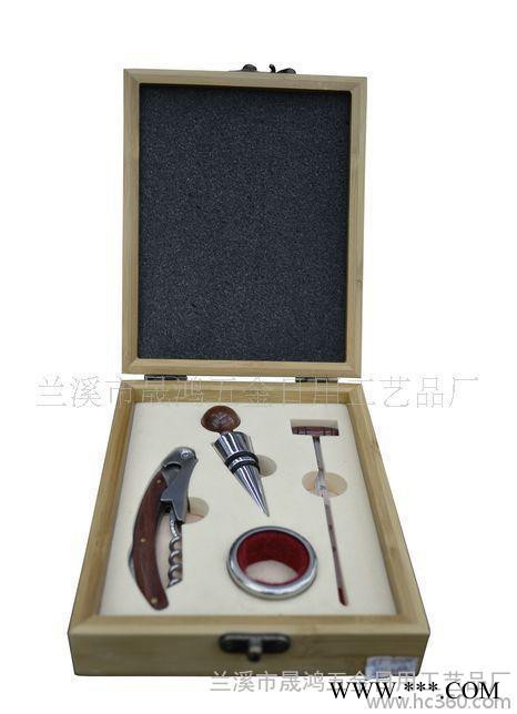 批发竹制酒具套装 红酒酒具 红酒开瓶器套装 礼品套装SHZG-03图2