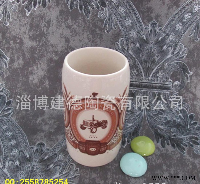 酒具定制啤酒节礼品专业直销啤酒杯陶瓷杯马克杯定制logo图2