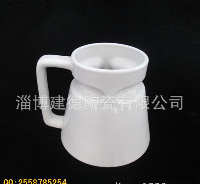 异形注浆陶瓷啤酒杯青岛啤酒杯慕尼黑啤酒节出口德**具定制图1