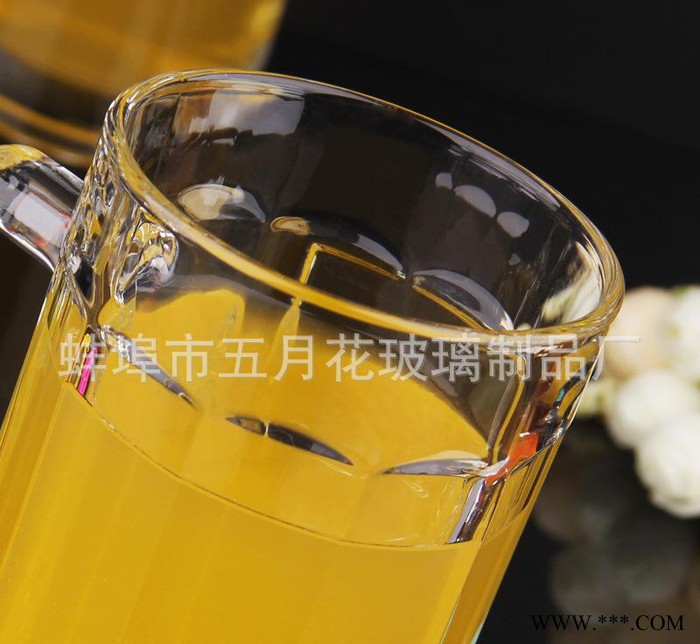 把柄啤酒杯 定制玻璃啤酒杯 销售图3