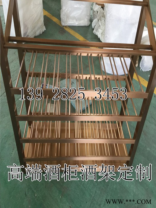 宾士来304 不锈钢酒庄酒窖酒架餐厅红酒架室内客厅酒架设计酒店酒吧酒架酒柜定制图3