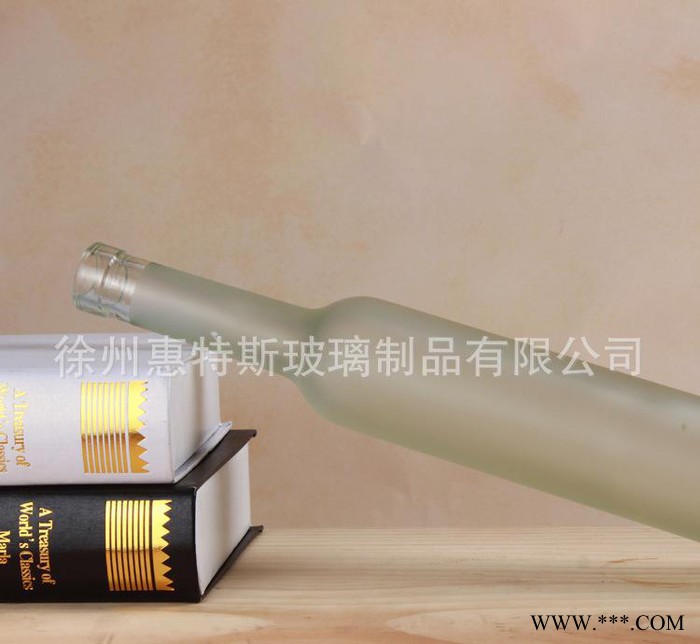磨砂玻璃果酒瓶 350ML磨砂冰酒瓶透明密封红酒瓶图2