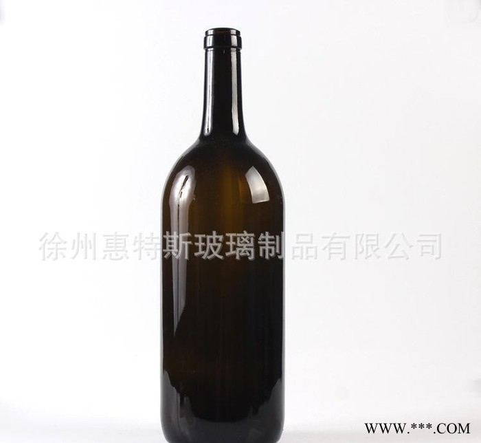直销 茶色 红酒瓶 1400ml葡萄酒瓶 高白料玻璃酒瓶子