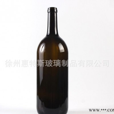 直销 茶色 红酒瓶 1400ml葡萄酒瓶 高白料玻璃酒瓶子