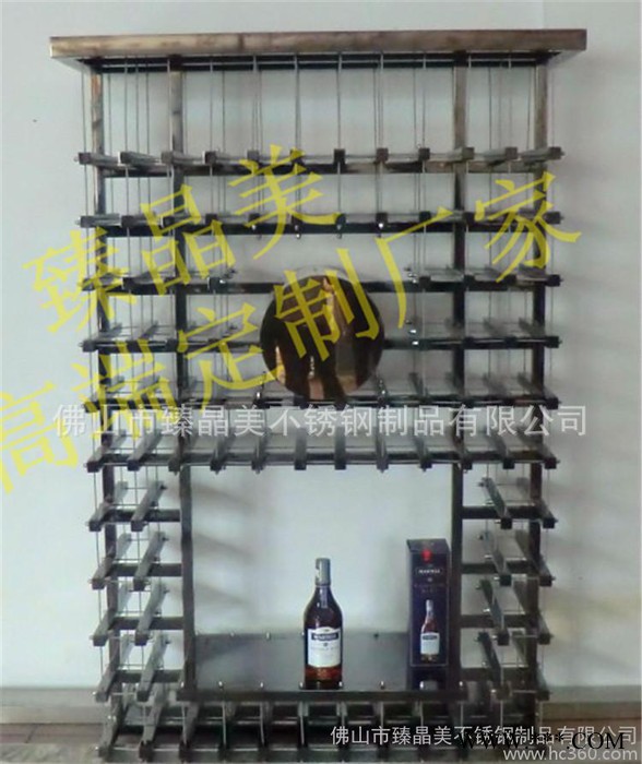 欧式墙壁红酒架摆件创意不锈钢酒柜酒瓶置物架悬挂壁挂展示架图2