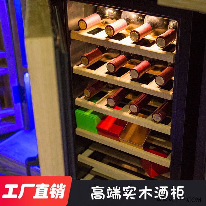 实木红酒柜 小型恒温酒柜 特色餐边柜 酒窖式欧美酒柜 恒温恒湿柜 实木酒柜图2