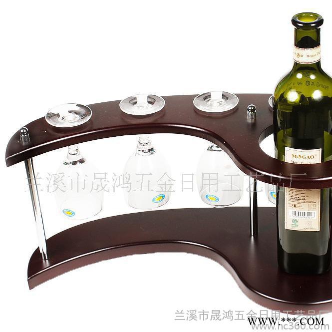 家居礼品红酒架迷你木质酒吧台 0962图2