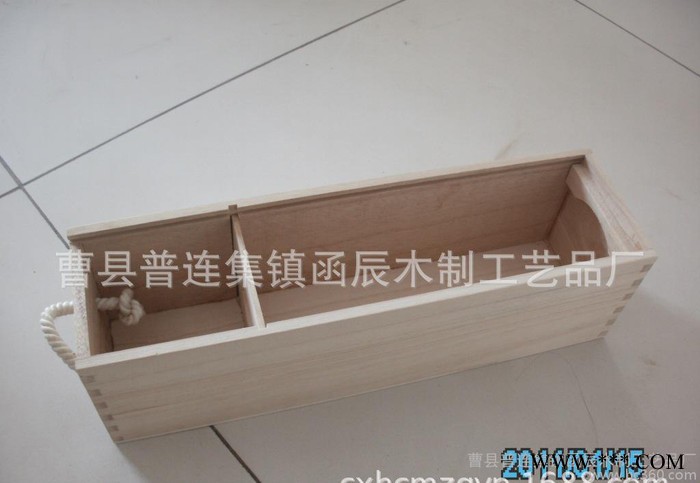 促销单支木质红酒盒 松木葡萄酒包装盒 拉菲实木盒 定做木制品图2