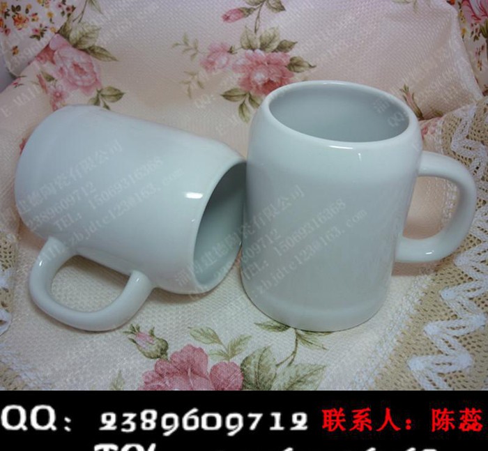 我司啤酒杯陶瓷 广告促销炻瓷啤酒杯 个性啤酒杯 可定制logo图2