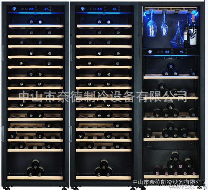 **家用恒温恒湿红酒柜会所专用双门红酒柜 不锈钢红酒展示柜图5