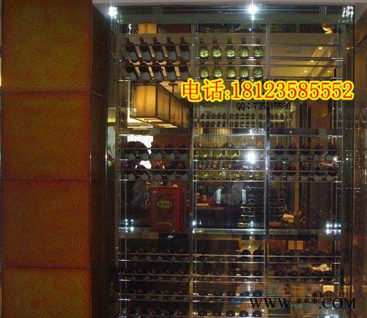 供应不锈钢酒架 黑钛金红酒架 酒店红酒摆设架定做图3