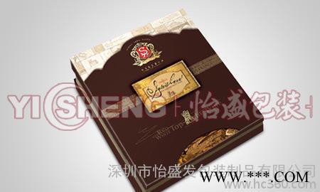烫金(烫银)胶印礼盒 双支红酒固定纸盒 凹印酒盒订做 来样设图3
