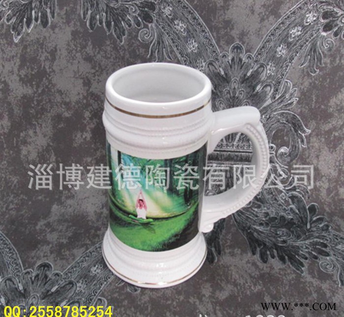 工厂加工陶瓷杯子陶瓷啤酒杯大号马克杯德国啤酒节特制礼品采购图3