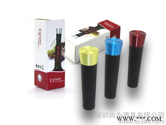 供应红酒抽真空酒塞 真空瓶塞 铝合金头真空酒塞 红酒保鲜塞 保鲜瓶塞图1