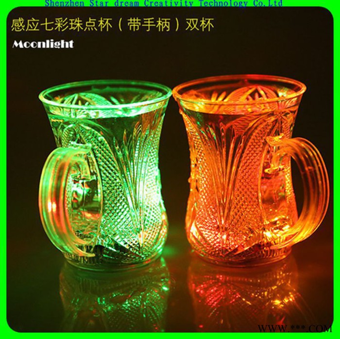生产销售可以加水发光与开关控制闪灯发光啤酒酒杯图2