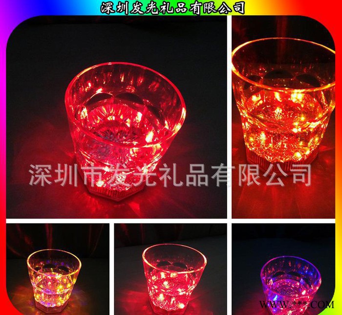 出口款倒水发光杯_水感应闪光杯_啤酒促销礼品发光酒杯价格图2